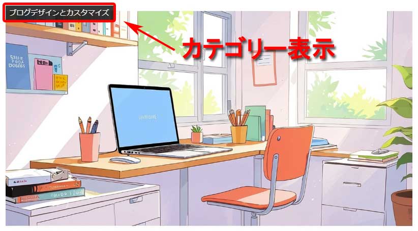 カテゴリー表示の非表示手順1