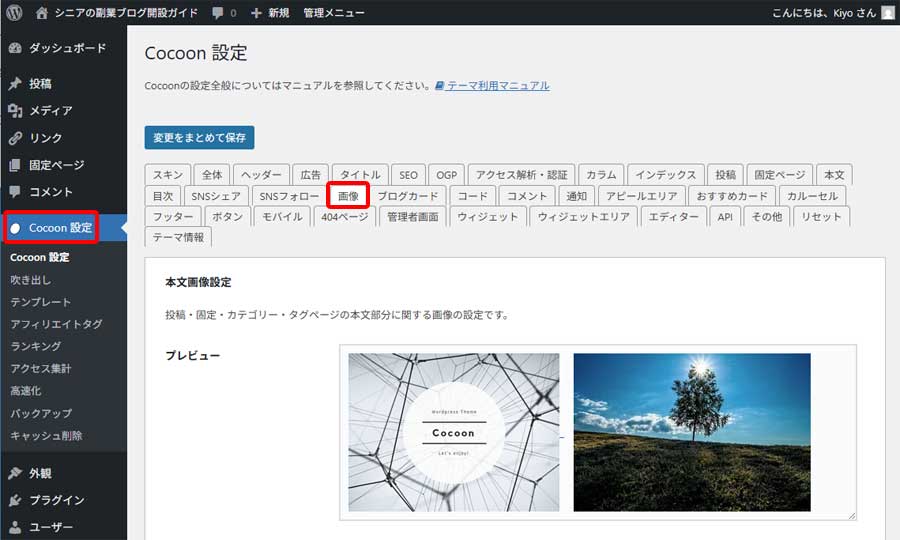 カテゴリー表示の非表示手順2